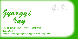 gyorgyi vay business card