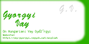 gyorgyi vay business card